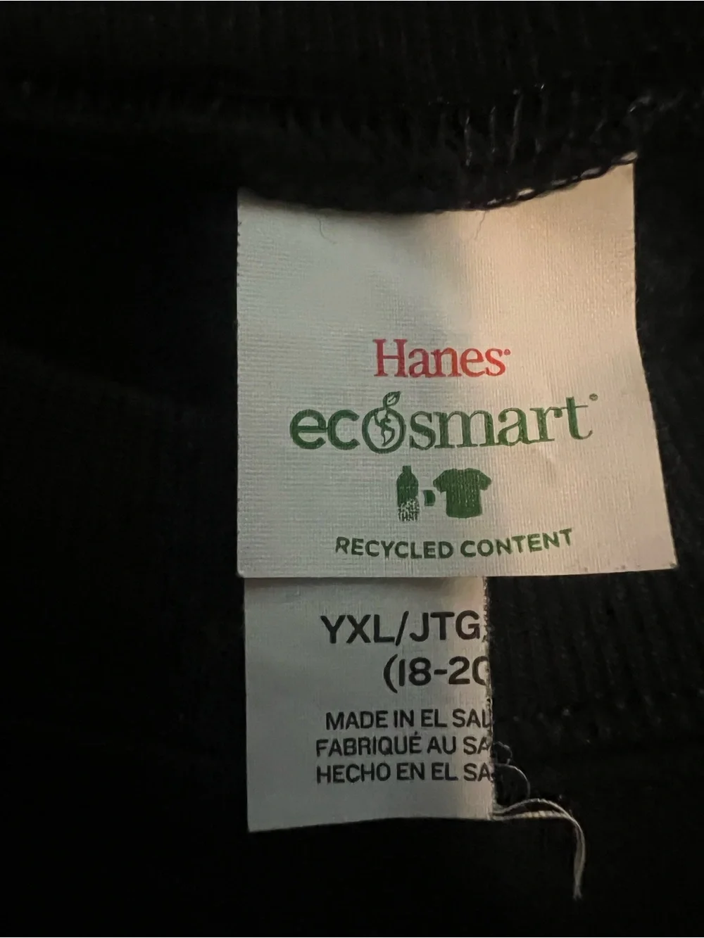 Hanes youth Crewneck Sweatshirt - Black & Blue
